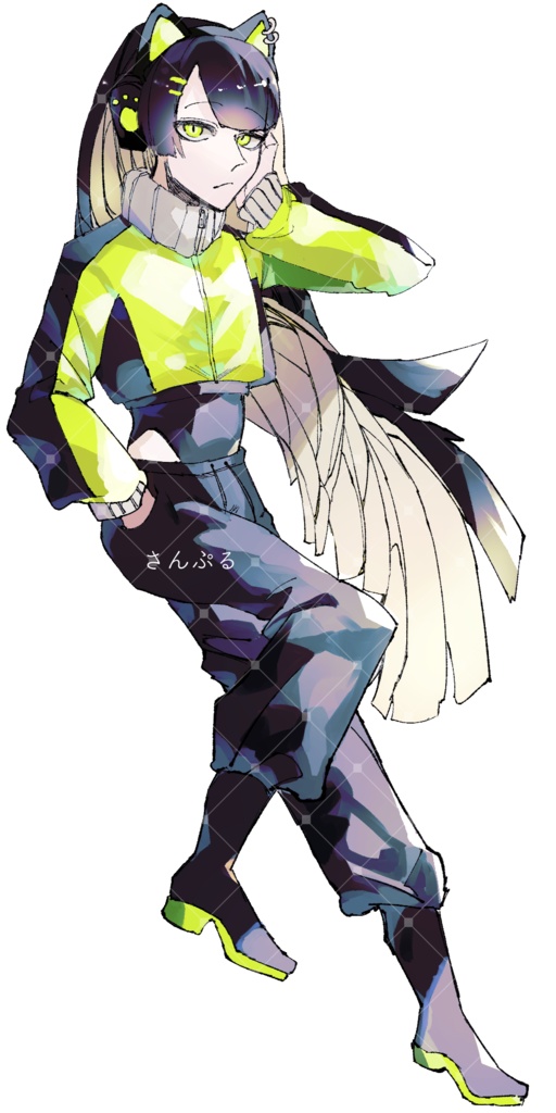 【立ち絵素材】サイバージャージ猫 ※2025/11/11更新
