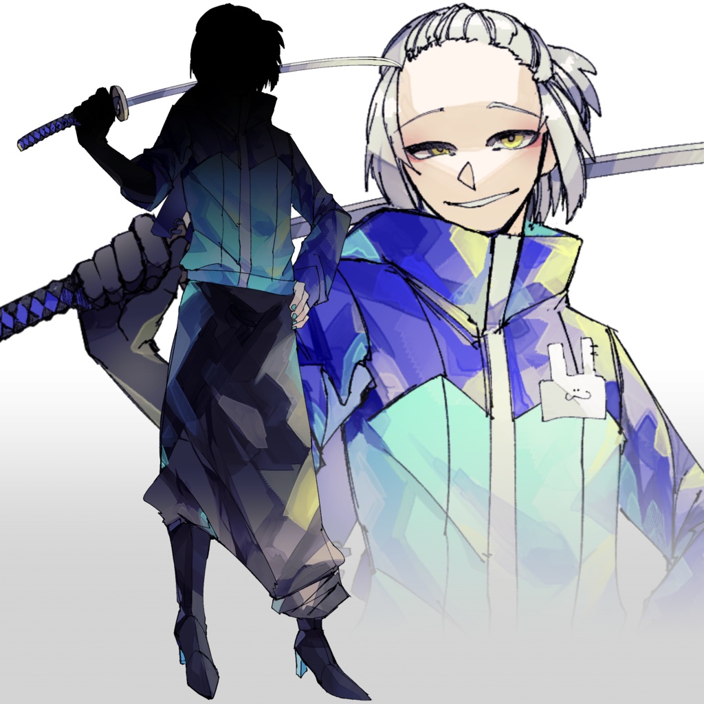 【立ち絵素材】刀持ち個性出モブNPC