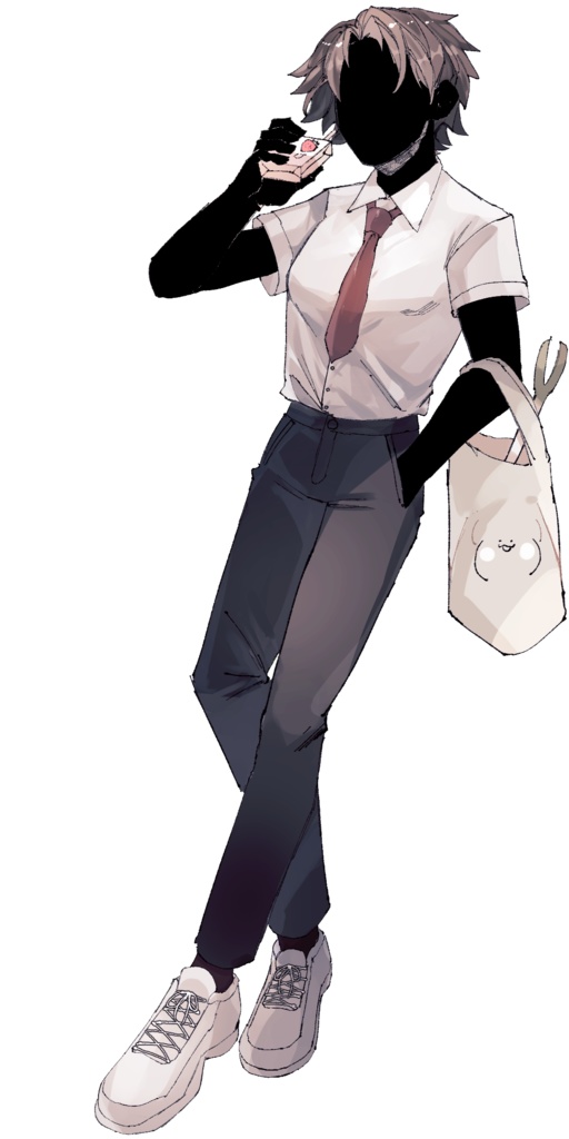 【立ち絵素材】コンビニ帰り男子高校生ver1