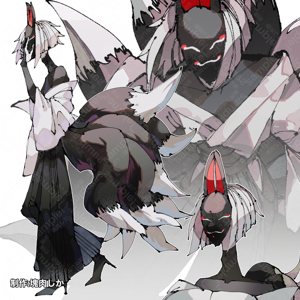 【期間限定🦌無料頒布】九尾さん【立ち絵素材】