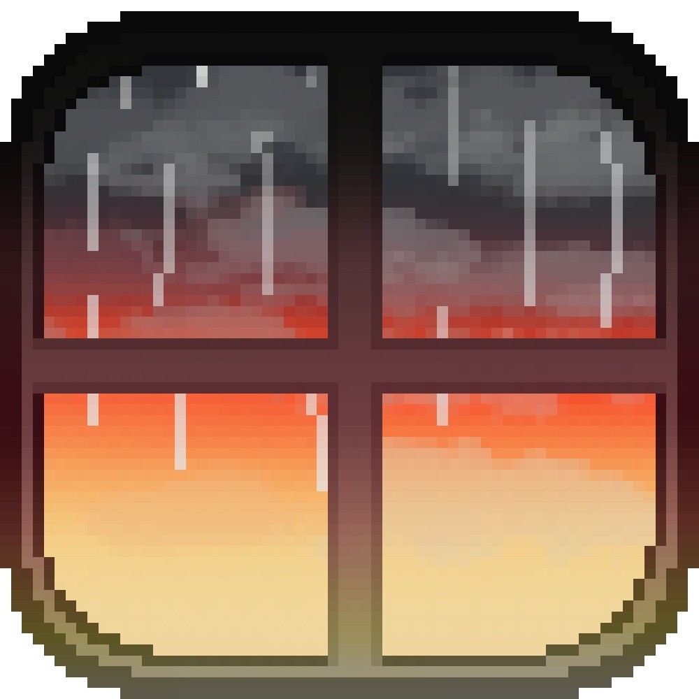 【1週間限定セール中🦌】雨降る窓のAPNG素材【APNG素材】