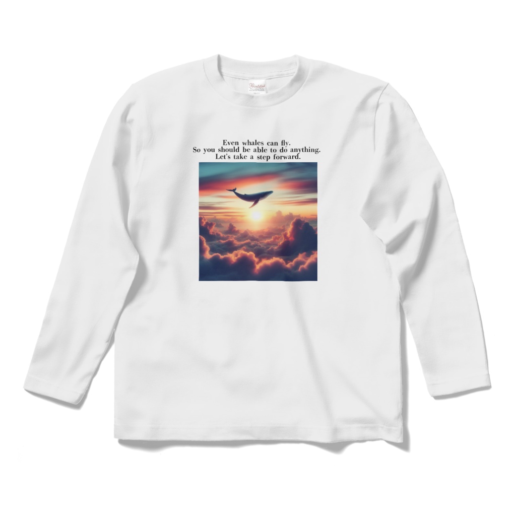 空飛ぶクジラ ロングスリーブTシャツ