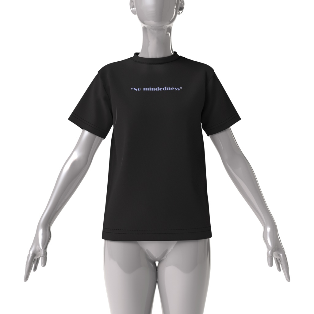 Tシャツ(黒) 無心 No-mindedness