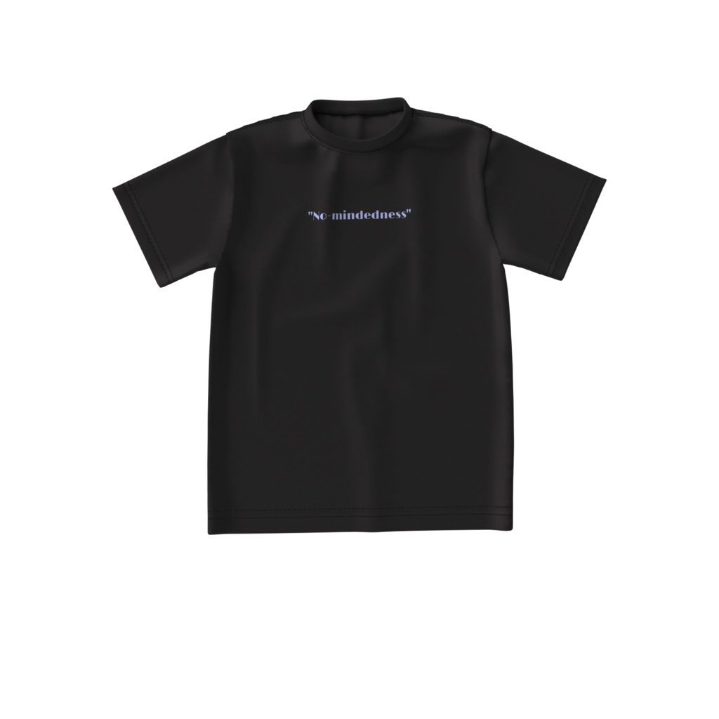 Tシャツ（黒）　無心　No-mindedness