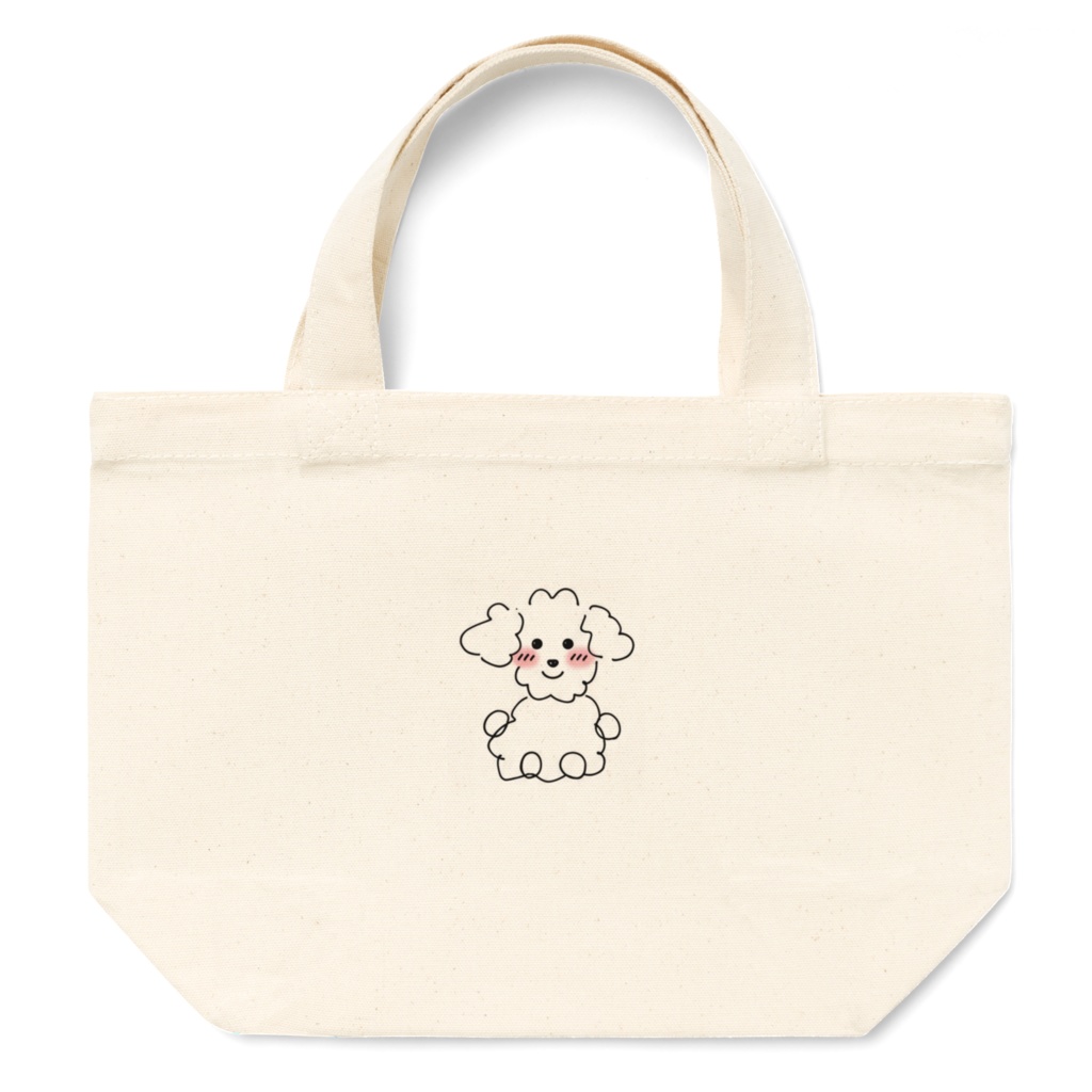 おさんぽ気分のトイプードルトートバッグ