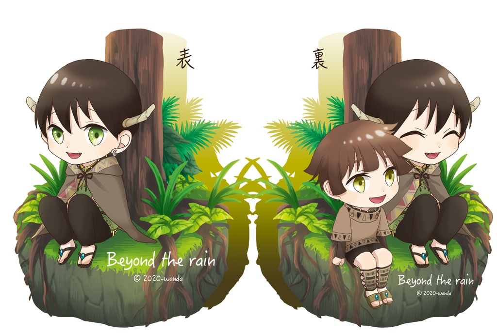 イラとハンダのアクリルキーホルダー