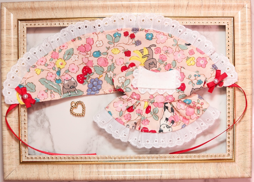 ネコ×花 お嬢様ワンピース