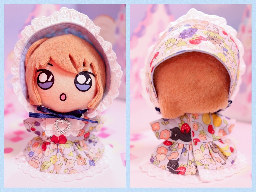 ネコ×花 お嬢様ワンピース