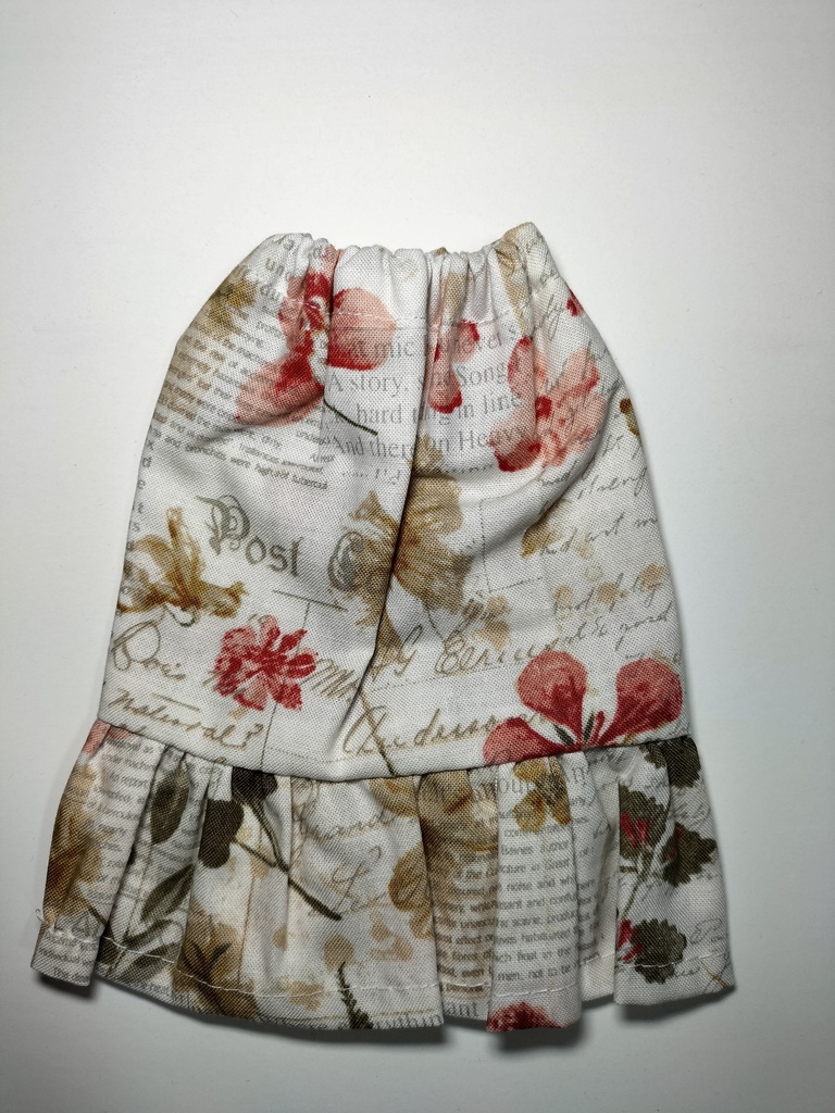 1/4サイズドール服　花柄スカート