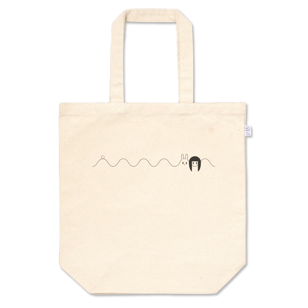 ドコカノうさぎ PatsupyonSineWaveRabbit トートバッグ