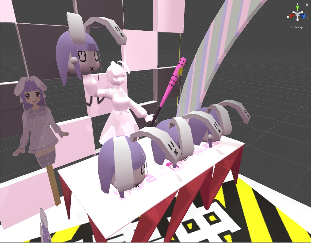 【無料】3Dモデル「SDドコカノうさぎヘッド」2020版