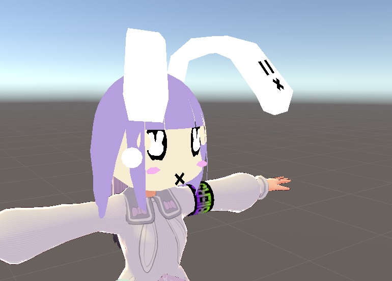 【無料】3Dモデル「SDドコカノうさぎヘッド」2020版