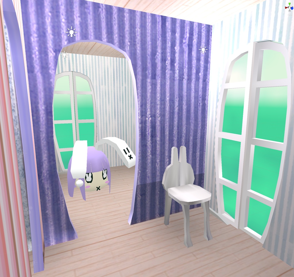 【無料】3Dモデル「SDドコカノうさぎヘッド」2020版