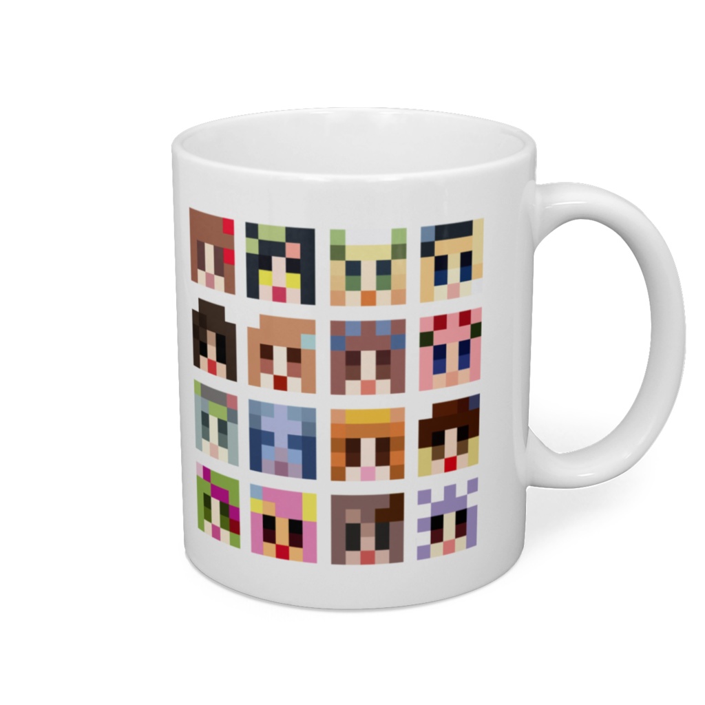マスコットキャラクター ピクセルマグカップ