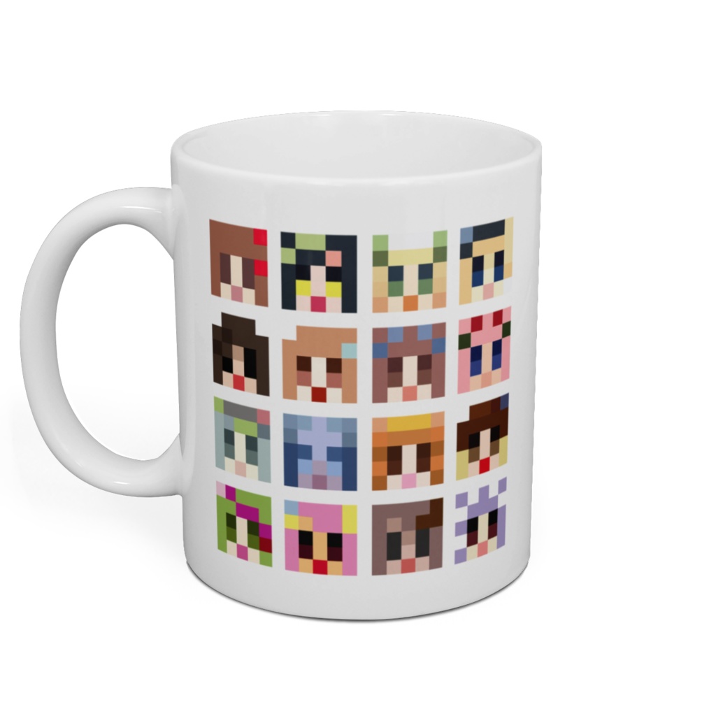 マスコットキャラクター ピクセルマグカップ