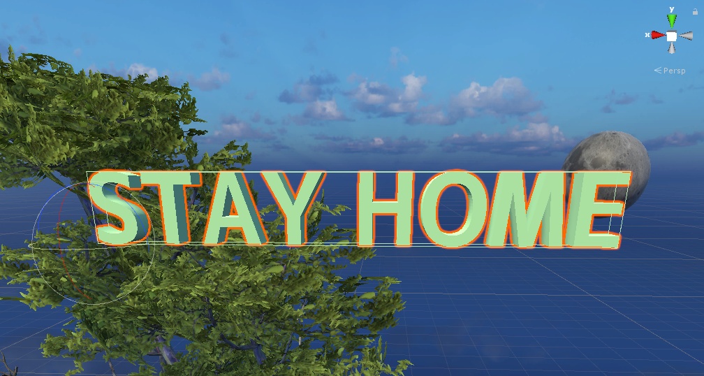 【無料】3Dモデル「StayHomeの文字」