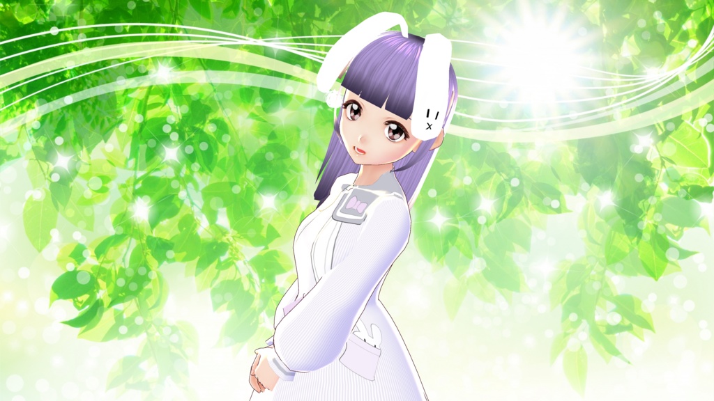 【無料】VRoid衣装「ドコカノうさぎコスプレセット」ワンピース+瞳