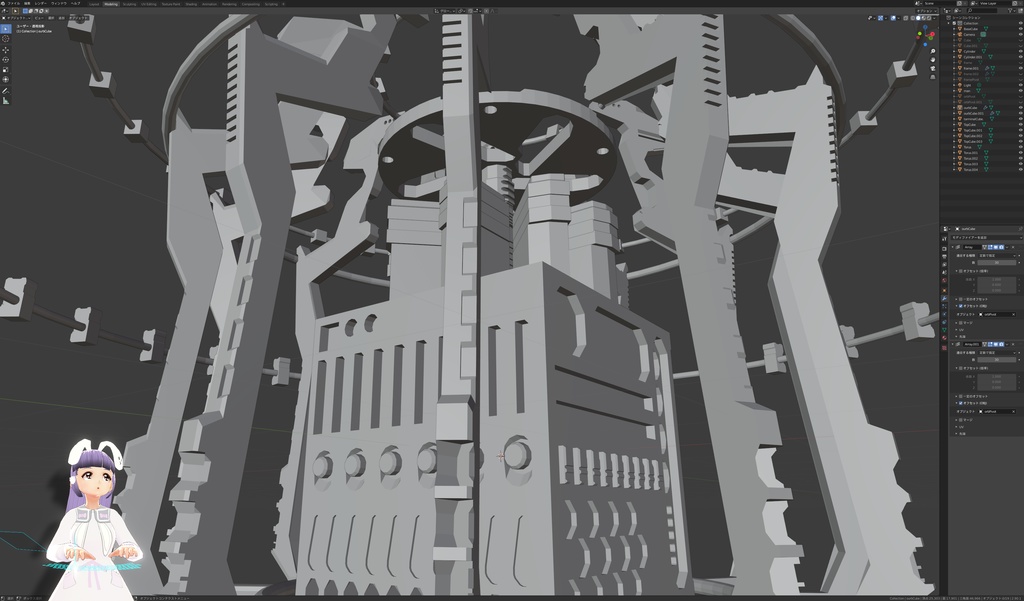 【無料】未来都市3Dモデル「BoolCity」 (FBX/Blender/Unitypackage)