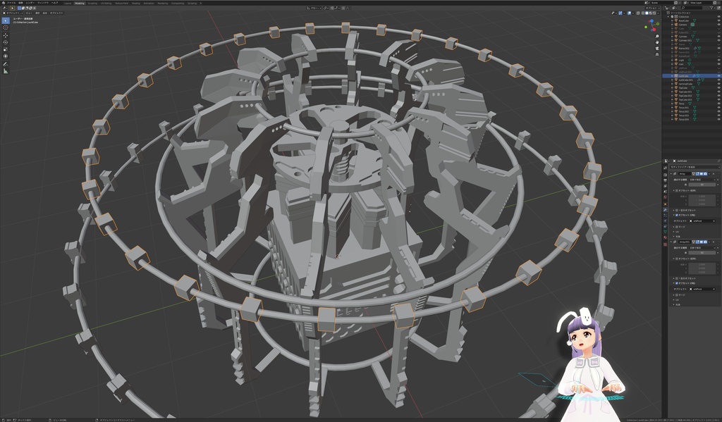 【無料】未来都市3Dモデル「BoolCity」 (FBX/Blender/Unitypackage)