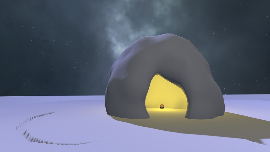 かまくら 3Dモデル(blender,fbx,unitypackage,VRChat用セットアップ済み)