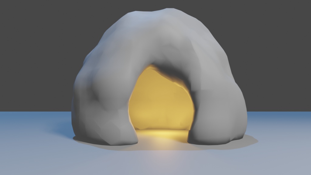 かまくら 3Dモデル(blender,fbx,unitypackage,VRChat用セットアップ済み)