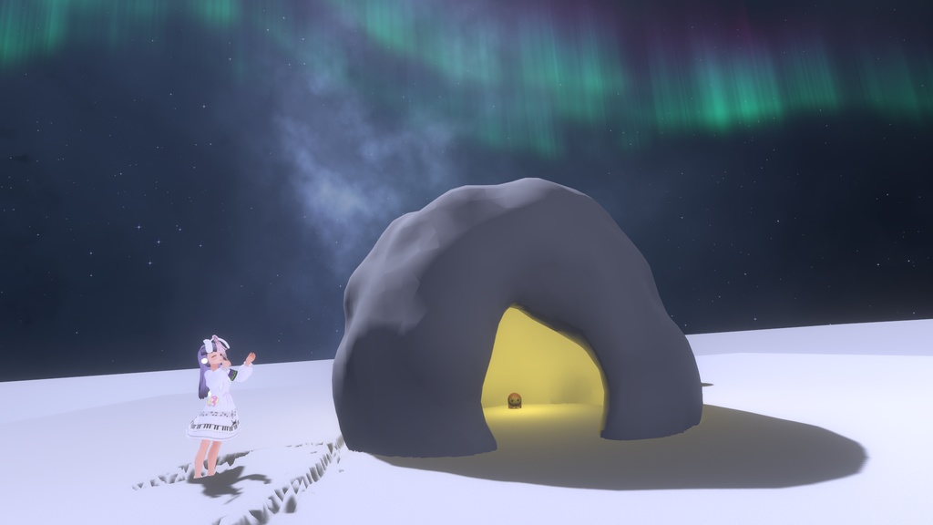 かまくら 3Dモデル(blender,fbx,unitypackage,VRChat用セットアップ済み)