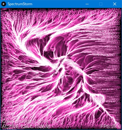 オーディオビジュアライザ「SpectrumStorm」(Windows用アプリ)