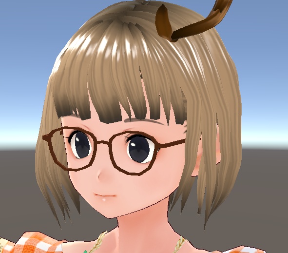 【無料】シンプルメガネ (SimpleGlasses) 3Dモデル(FBX/blend形式)