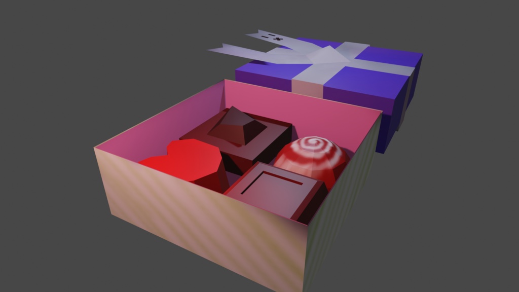 「256チョコ」UnityPackage/FBX/Blender