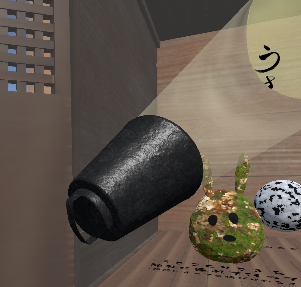 うさぎの祠(社)&龕灯 3Dモデル&VRChat用ギミック