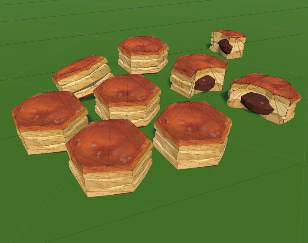 六角パイ 【Unity用3Dモデルパッケージ&FBX】