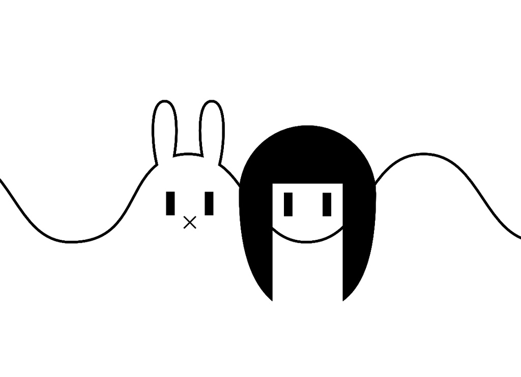 ドコカノうさぎ PatsupyonSineWaveRabbit マスキングテープ