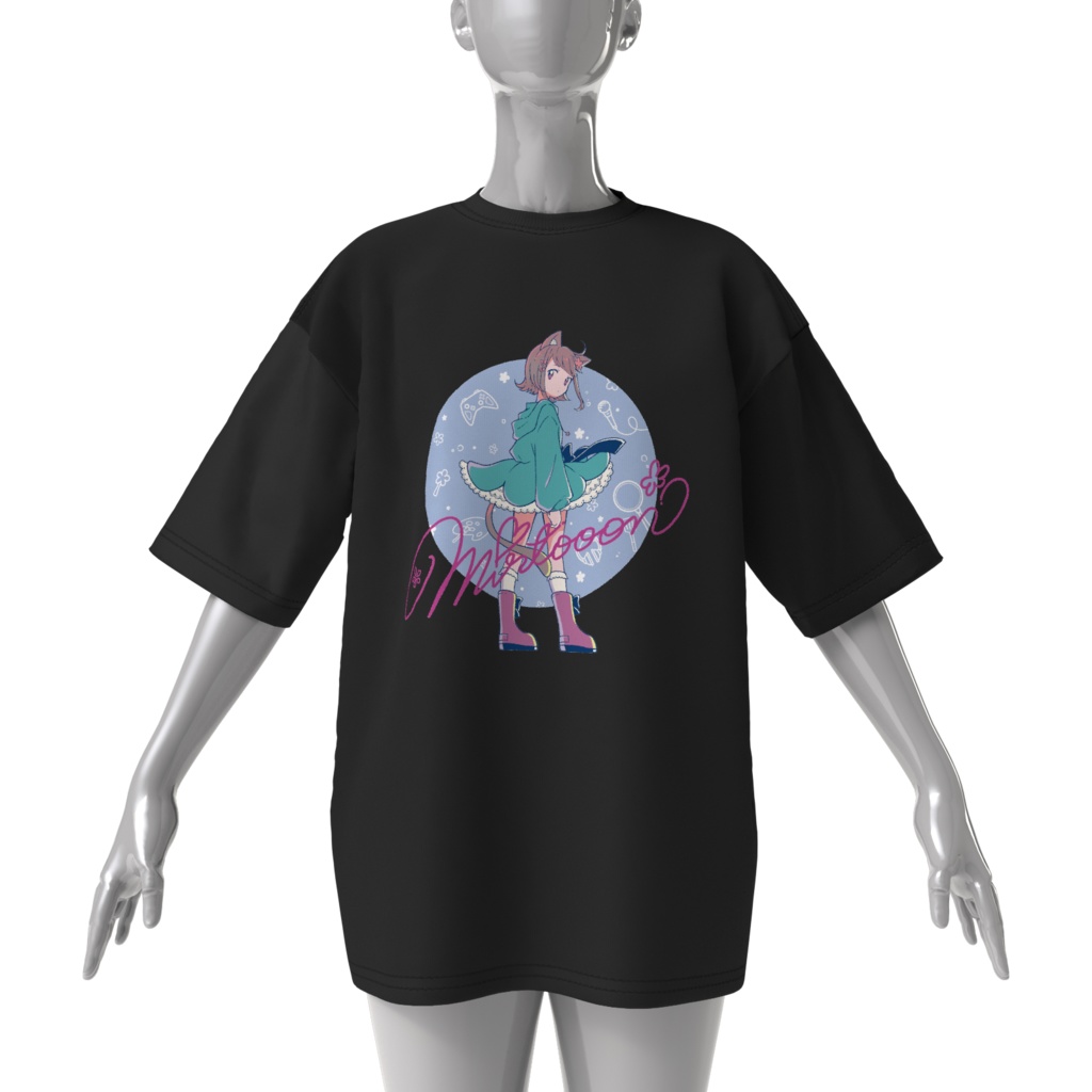 【受注生産】みるとすビックシルエットTシャツ✿ ブラック