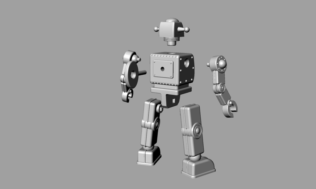 プチロイドH(未塗装未組立て3Dプリンタ出力キット)送料込み