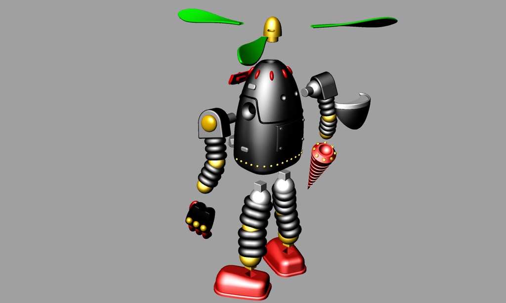 レトロイドNo.43(未塗装未組立て3Dプリンタ出力キット)送料込み