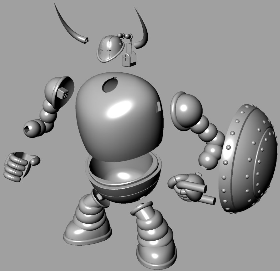 レトロイドNo44(未塗装未組立て3Dプリンタ出力キット)送料込み