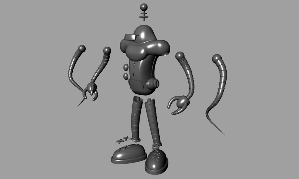 レトロイドNo45(未塗装未組立て3Dプリンタ出力キット)送料込み