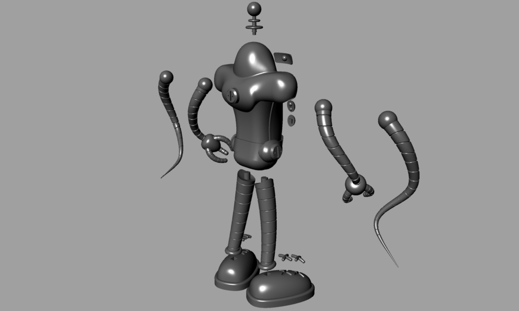 レトロイドNo45(未塗装未組立て3Dプリンタ出力キット)送料込み