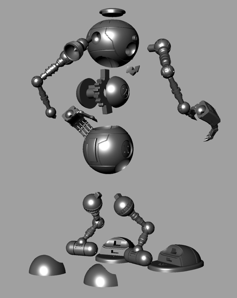 レトロイドNo47(未塗装未組立て3Dプリンタ出力キット)送料込み