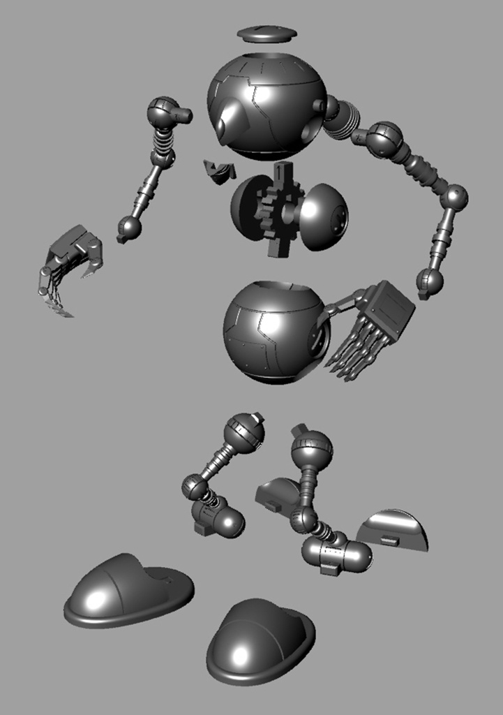 レトロイドNo47(未塗装未組立て3Dプリンタ出力キット)送料込み