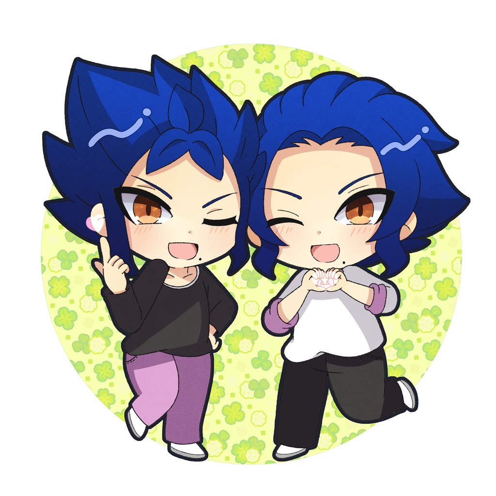 【新作】W優一さんアクリルバッジクリップ