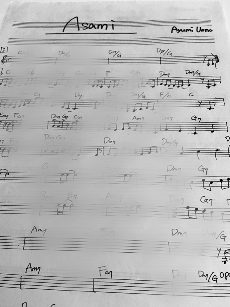 Asami 楽譜　※YouTube特典あり