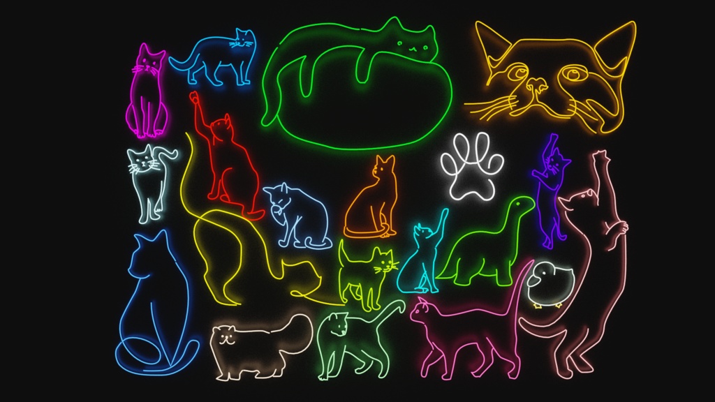 🐱ニャオンサイン🐱(ネオンサイン)　20種類