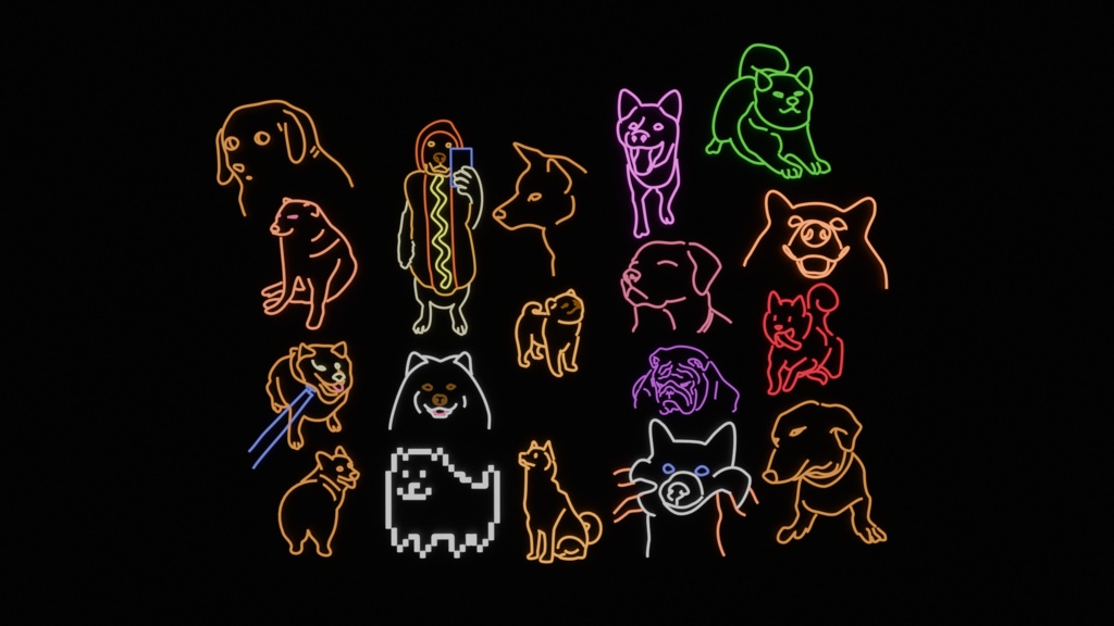 🐶ワオンサイン🐶(ネオンサイン)18種類