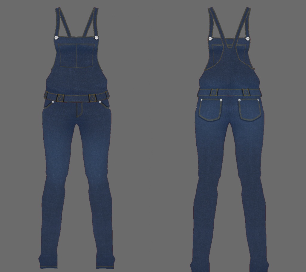 【VRoid】オーバーオール風テクスチャ