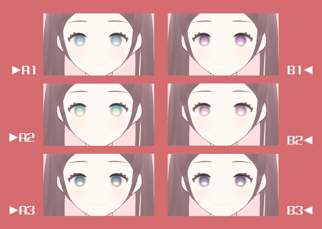 【VRoid正式版】ふわふわ瞳テクスチャセット【無料版あり】