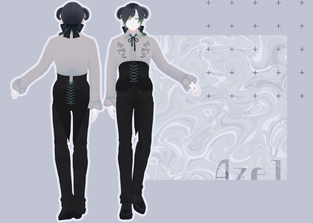 【VRoidモデル】あくまのふたご【オリジナル3Dモデル】