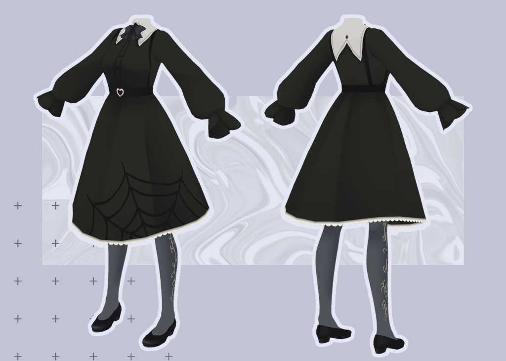 【VRoid正式版】あくまのおようふく【セット販売あり】