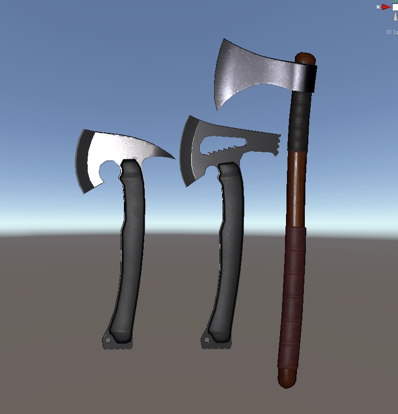 【3Dモデル】ハンドアックス3種