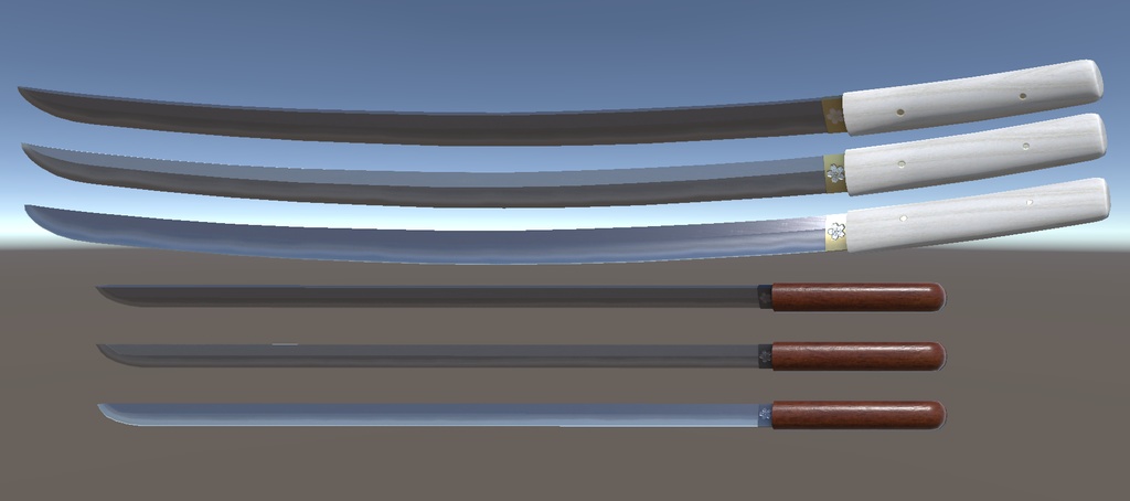 【3Dモデル】カタナ(白鞘・仕込み刀)